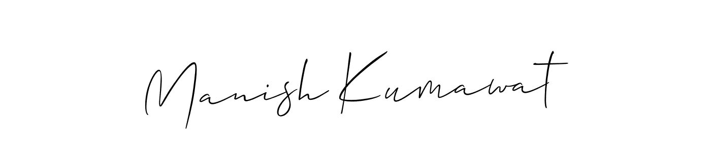 Similarly Allison_Script is the best handwritten signature design. Signature creator online .You can use it as an online autograph creator for name Manish Kumawat. Manish Kumawat signature style 2 images and pictures png