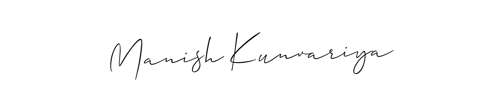 Best and Professional Signature Style for Manish Kunvariya. Allison_Script Best Signature Style Collection. Manish Kunvariya signature style 2 images and pictures png