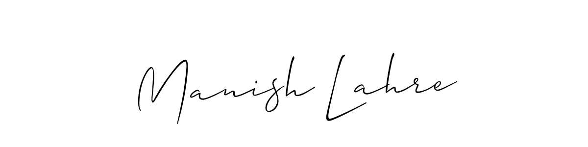 Also we have Manish Lahre name is the best signature style. Create professional handwritten signature collection using Allison_Script autograph style. Manish Lahre signature style 2 images and pictures png