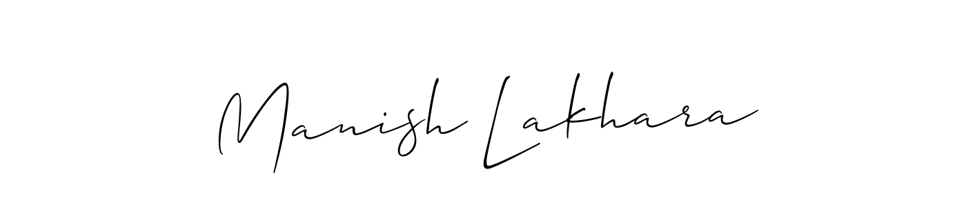 It looks lik you need a new signature style for name Manish Lakhara. Design unique handwritten (Allison_Script) signature with our free signature maker in just a few clicks. Manish Lakhara signature style 2 images and pictures png