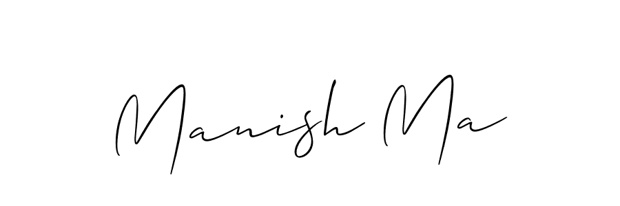 Create a beautiful signature design for name Manish Ma. With this signature (Allison_Script) fonts, you can make a handwritten signature for free. Manish Ma signature style 2 images and pictures png