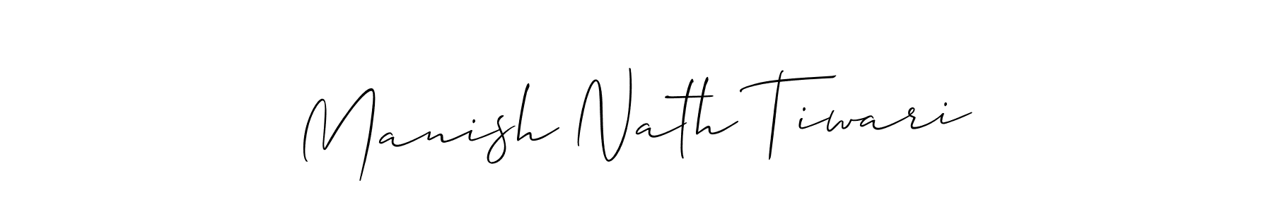 Make a short Manish Nath Tiwari signature style. Manage your documents anywhere anytime using Allison_Script. Create and add eSignatures, submit forms, share and send files easily. Manish Nath Tiwari signature style 2 images and pictures png