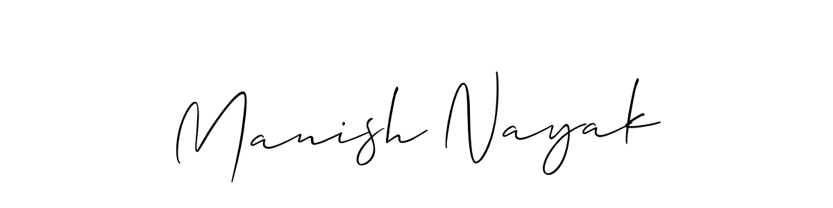 How to Draw Manish Nayak signature style? Allison_Script is a latest design signature styles for name Manish Nayak. Manish Nayak signature style 2 images and pictures png