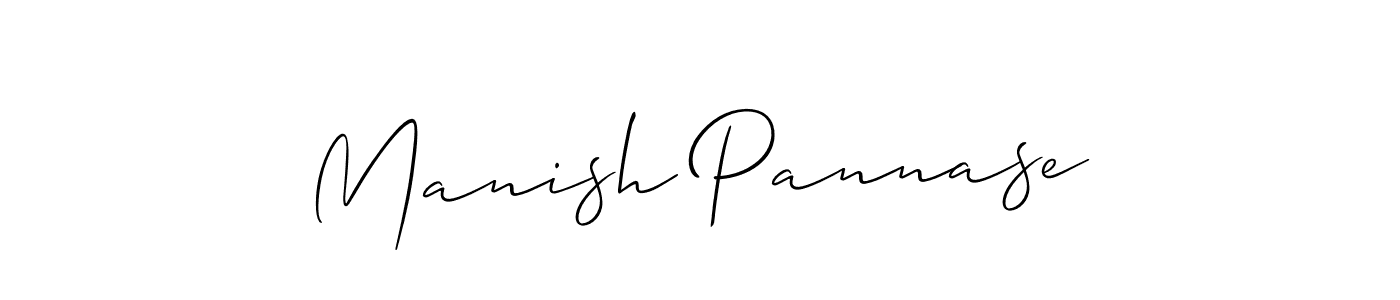 Use a signature maker to create a handwritten signature online. With this signature software, you can design (Allison_Script) your own signature for name Manish Pannase. Manish Pannase signature style 2 images and pictures png