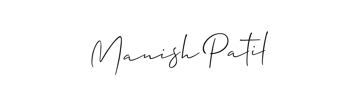 Design your own signature with our free online signature maker. With this signature software, you can create a handwritten (Allison_Script) signature for name Manish Patil. Manish Patil signature style 2 images and pictures png