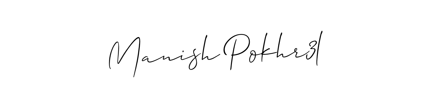 Best and Professional Signature Style for Manish Pokhr3l. Allison_Script Best Signature Style Collection. Manish Pokhr3l signature style 2 images and pictures png