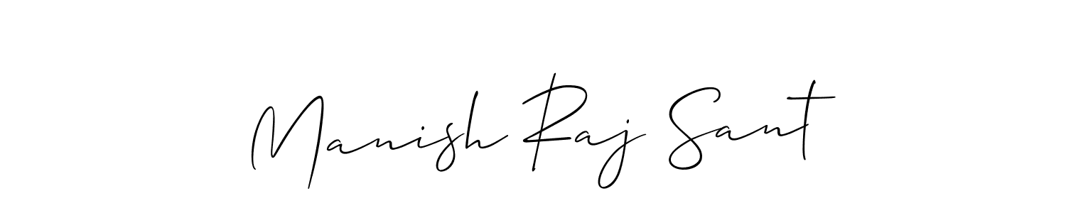 Create a beautiful signature design for name Manish Raj Sant. With this signature (Allison_Script) fonts, you can make a handwritten signature for free. Manish Raj Sant signature style 2 images and pictures png