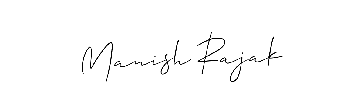 Create a beautiful signature design for name Manish Rajak. With this signature (Allison_Script) fonts, you can make a handwritten signature for free. Manish Rajak signature style 2 images and pictures png