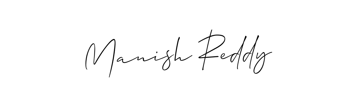 It looks lik you need a new signature style for name Manish Reddy. Design unique handwritten (Allison_Script) signature with our free signature maker in just a few clicks. Manish Reddy signature style 2 images and pictures png