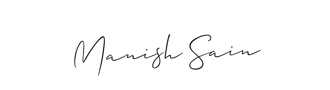 Make a short Manish Sain signature style. Manage your documents anywhere anytime using Allison_Script. Create and add eSignatures, submit forms, share and send files easily. Manish Sain signature style 2 images and pictures png