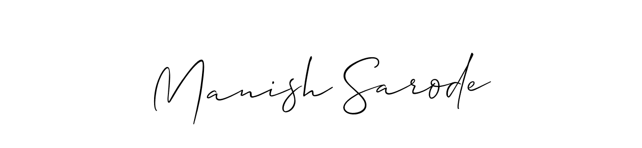 Similarly Allison_Script is the best handwritten signature design. Signature creator online .You can use it as an online autograph creator for name Manish Sarode. Manish Sarode signature style 2 images and pictures png