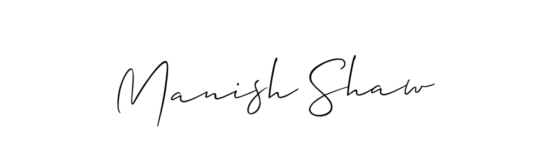 Similarly Allison_Script is the best handwritten signature design. Signature creator online .You can use it as an online autograph creator for name Manish Shaw. Manish Shaw signature style 2 images and pictures png