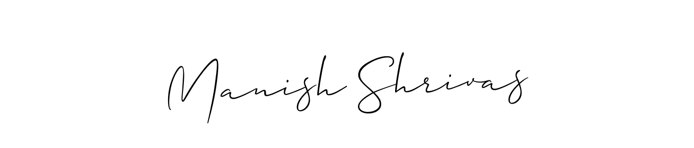 Allison_Script is a professional signature style that is perfect for those who want to add a touch of class to their signature. It is also a great choice for those who want to make their signature more unique. Get Manish Shrivas name to fancy signature for free. Manish Shrivas signature style 2 images and pictures png