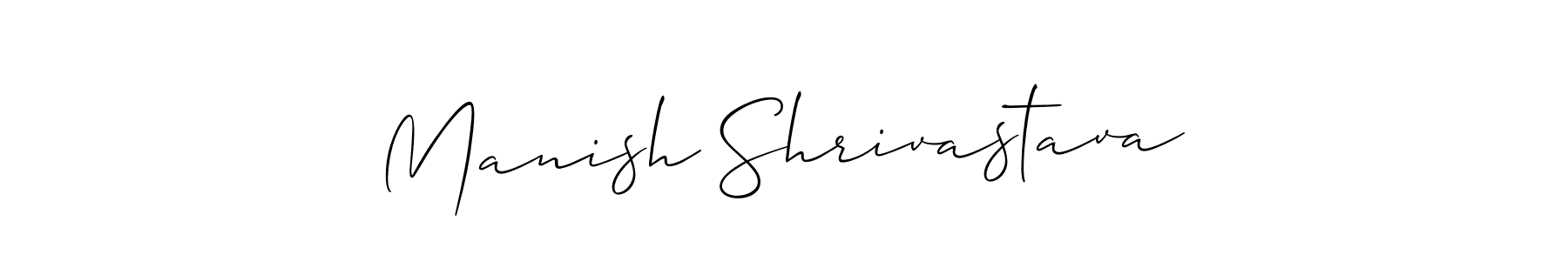 Also You can easily find your signature by using the search form. We will create Manish Shrivastava name handwritten signature images for you free of cost using Allison_Script sign style. Manish Shrivastava signature style 2 images and pictures png