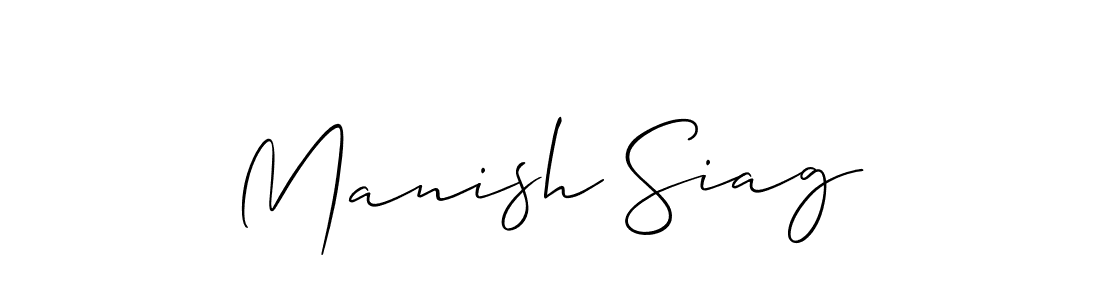 Manish Siag stylish signature style. Best Handwritten Sign (Allison_Script) for my name. Handwritten Signature Collection Ideas for my name Manish Siag. Manish Siag signature style 2 images and pictures png