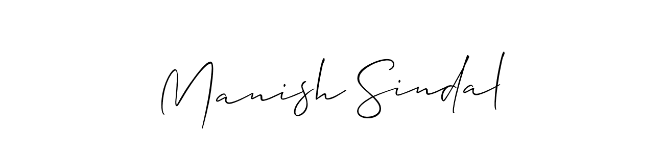 Make a short Manish Sindal signature style. Manage your documents anywhere anytime using Allison_Script. Create and add eSignatures, submit forms, share and send files easily. Manish Sindal signature style 2 images and pictures png