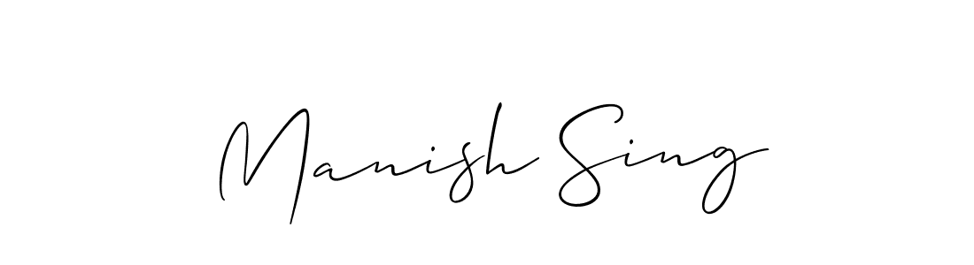 Manish Sing stylish signature style. Best Handwritten Sign (Allison_Script) for my name. Handwritten Signature Collection Ideas for my name Manish Sing. Manish Sing signature style 2 images and pictures png
