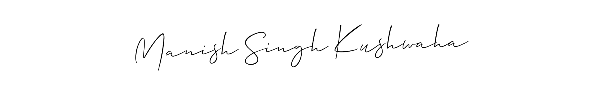 This is the best signature style for the Manish Singh Kushwaha name. Also you like these signature font (Allison_Script). Mix name signature. Manish Singh Kushwaha signature style 2 images and pictures png