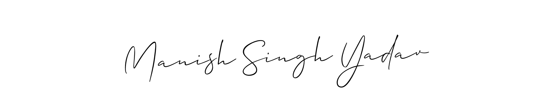 Make a beautiful signature design for name Manish Singh Yadav. With this signature (Allison_Script) style, you can create a handwritten signature for free. Manish Singh Yadav signature style 2 images and pictures png