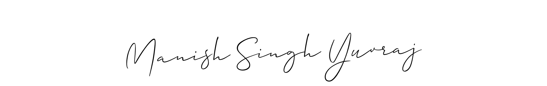 Create a beautiful signature design for name Manish Singh Yuvraj. With this signature (Allison_Script) fonts, you can make a handwritten signature for free. Manish Singh Yuvraj signature style 2 images and pictures png