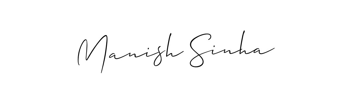 Make a short Manish Sinha signature style. Manage your documents anywhere anytime using Allison_Script. Create and add eSignatures, submit forms, share and send files easily. Manish Sinha signature style 2 images and pictures png