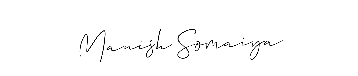 Design your own signature with our free online signature maker. With this signature software, you can create a handwritten (Allison_Script) signature for name Manish Somaiya. Manish Somaiya signature style 2 images and pictures png