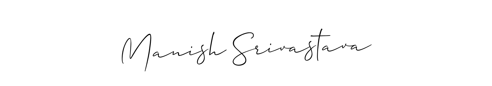 Also You can easily find your signature by using the search form. We will create Manish Srivastava name handwritten signature images for you free of cost using Allison_Script sign style. Manish Srivastava signature style 2 images and pictures png