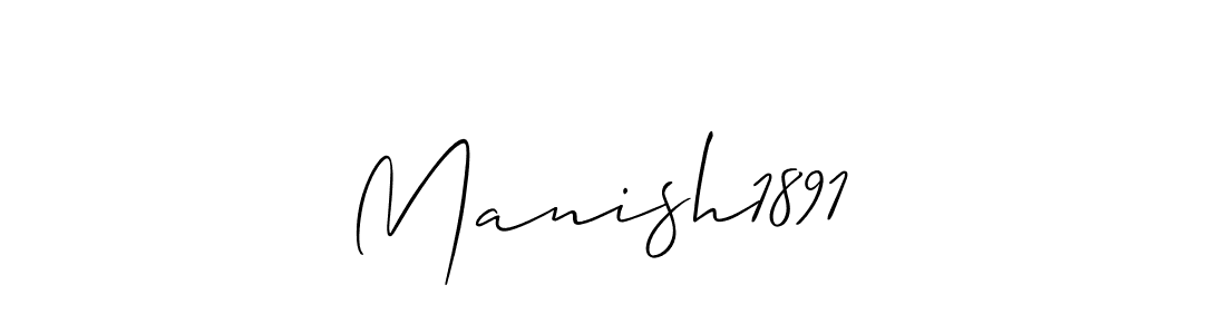 Also You can easily find your signature by using the search form. We will create Manish1891  name handwritten signature images for you free of cost using Allison_Script sign style. Manish1891  signature style 2 images and pictures png