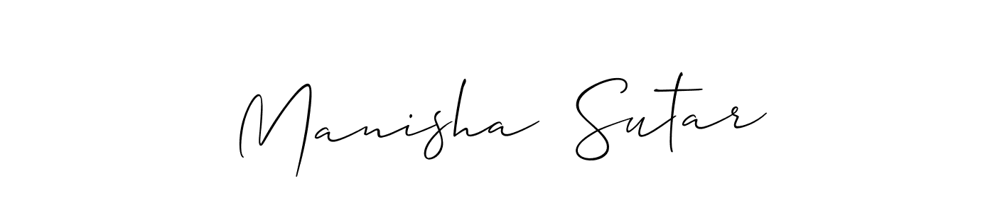 Use a signature maker to create a handwritten signature online. With this signature software, you can design (Allison_Script) your own signature for name Manisha  Sutar. Manisha  Sutar signature style 2 images and pictures png
