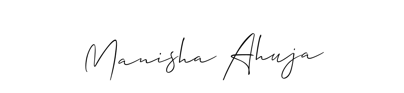 Similarly Allison_Script is the best handwritten signature design. Signature creator online .You can use it as an online autograph creator for name Manisha Ahuja. Manisha Ahuja signature style 2 images and pictures png