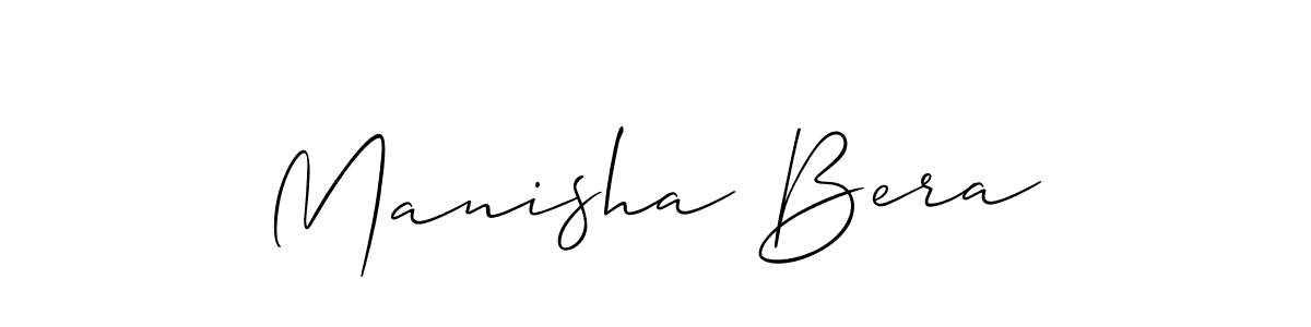 Use a signature maker to create a handwritten signature online. With this signature software, you can design (Allison_Script) your own signature for name Manisha Bera. Manisha Bera signature style 2 images and pictures png