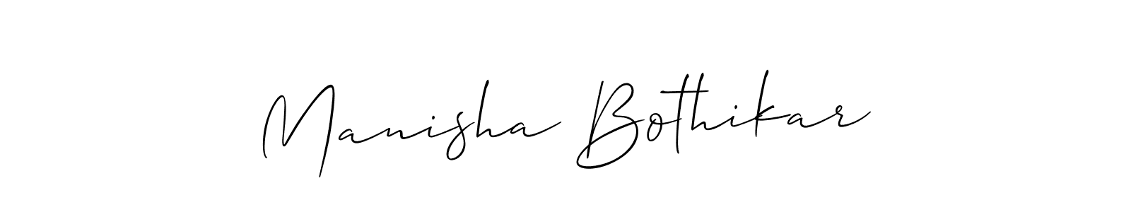 How to make Manisha Bothikar name signature. Use Allison_Script style for creating short signs online. This is the latest handwritten sign. Manisha Bothikar signature style 2 images and pictures png