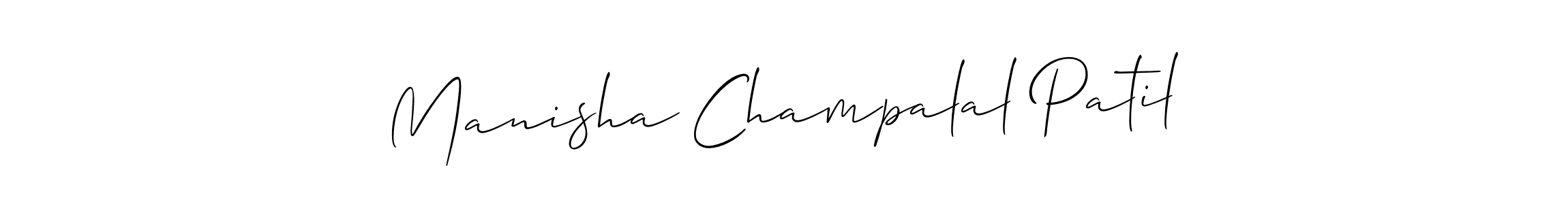 Similarly Allison_Script is the best handwritten signature design. Signature creator online .You can use it as an online autograph creator for name Manisha Champalal Patil. Manisha Champalal Patil signature style 2 images and pictures png