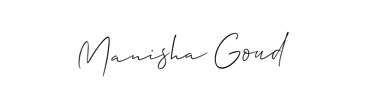 How to Draw Manisha Goud signature style? Allison_Script is a latest design signature styles for name Manisha Goud. Manisha Goud signature style 2 images and pictures png