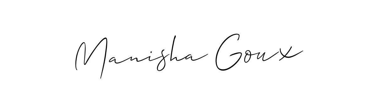 Best and Professional Signature Style for Manisha Goux. Allison_Script Best Signature Style Collection. Manisha Goux signature style 2 images and pictures png