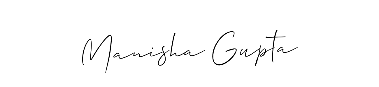 Make a short Manisha Gupta signature style. Manage your documents anywhere anytime using Allison_Script. Create and add eSignatures, submit forms, share and send files easily. Manisha Gupta signature style 2 images and pictures png