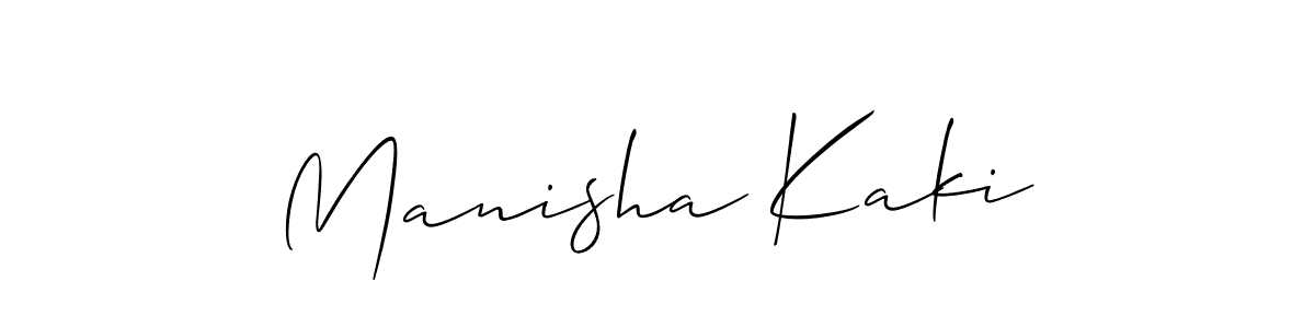Create a beautiful signature design for name Manisha Kaki. With this signature (Allison_Script) fonts, you can make a handwritten signature for free. Manisha Kaki signature style 2 images and pictures png