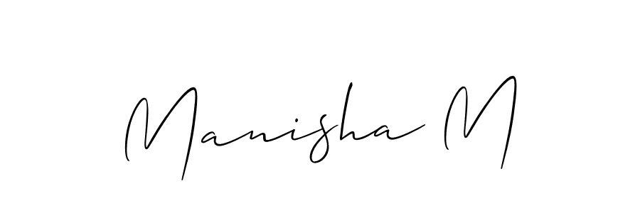 How to Draw Manisha M signature style? Allison_Script is a latest design signature styles for name Manisha M. Manisha M signature style 2 images and pictures png