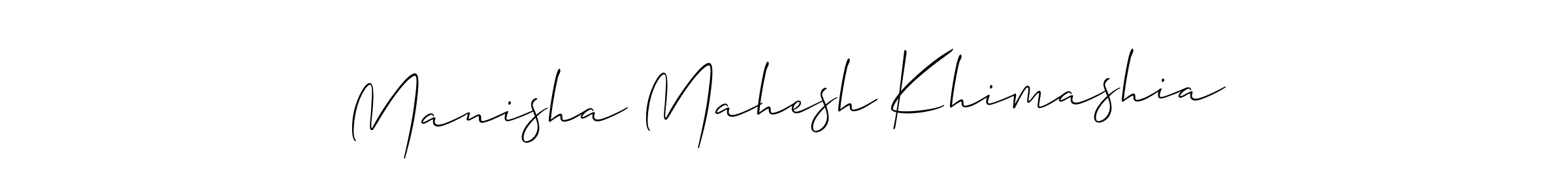 Make a beautiful signature design for name Manisha Mahesh Khimashia. Use this online signature maker to create a handwritten signature for free. Manisha Mahesh Khimashia signature style 2 images and pictures png