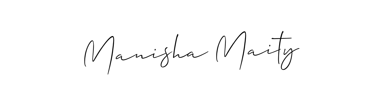 How to make Manisha Maity name signature. Use Allison_Script style for creating short signs online. This is the latest handwritten sign. Manisha Maity signature style 2 images and pictures png