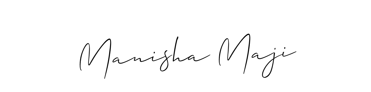 Create a beautiful signature design for name Manisha Maji. With this signature (Allison_Script) fonts, you can make a handwritten signature for free. Manisha Maji signature style 2 images and pictures png