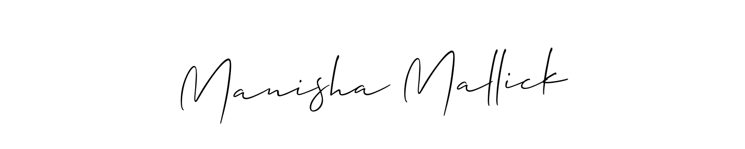 Manisha Mallick stylish signature style. Best Handwritten Sign (Allison_Script) for my name. Handwritten Signature Collection Ideas for my name Manisha Mallick. Manisha Mallick signature style 2 images and pictures png