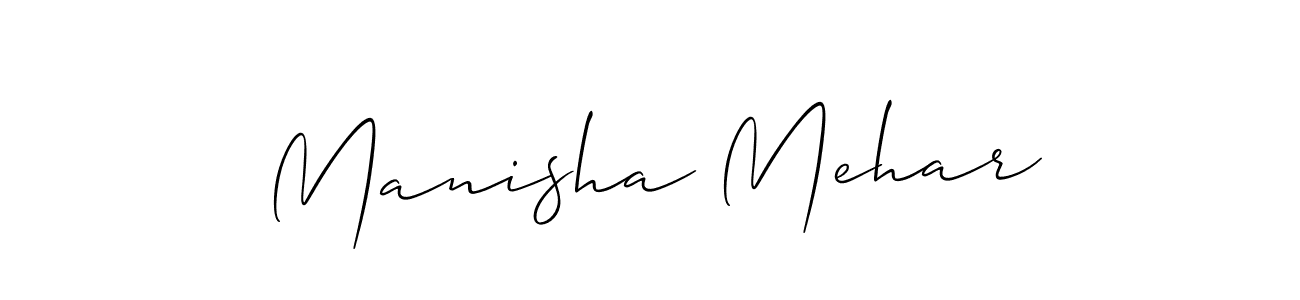 Best and Professional Signature Style for Manisha Mehar. Allison_Script Best Signature Style Collection. Manisha Mehar signature style 2 images and pictures png