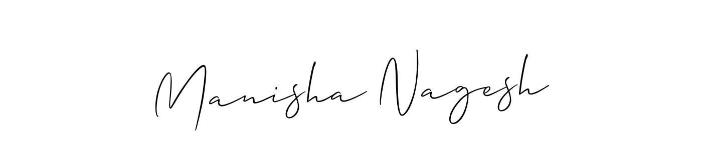 Make a short Manisha Nagesh signature style. Manage your documents anywhere anytime using Allison_Script. Create and add eSignatures, submit forms, share and send files easily. Manisha Nagesh signature style 2 images and pictures png