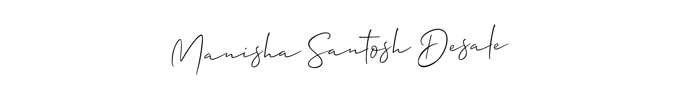 Use a signature maker to create a handwritten signature online. With this signature software, you can design (Allison_Script) your own signature for name Manisha Santosh Desale. Manisha Santosh Desale signature style 2 images and pictures png