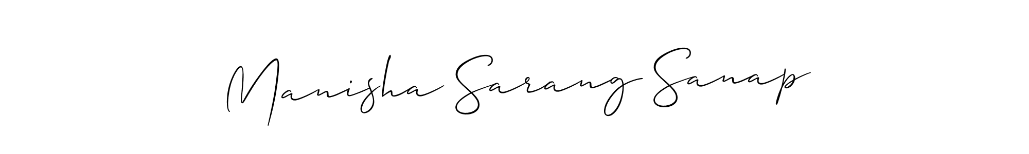 Once you've used our free online signature maker to create your best signature Allison_Script style, it's time to enjoy all of the benefits that Manisha Sarang Sanap name signing documents. Manisha Sarang Sanap signature style 2 images and pictures png