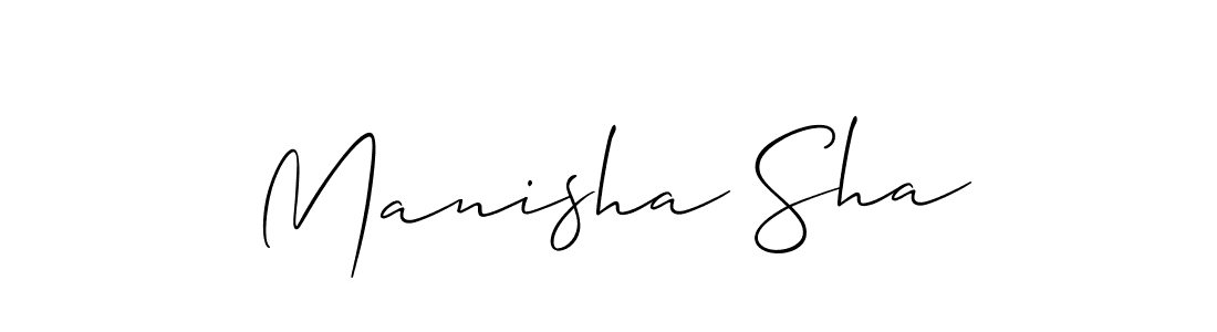 How to Draw Manisha Sha signature style? Allison_Script is a latest design signature styles for name Manisha Sha. Manisha Sha signature style 2 images and pictures png