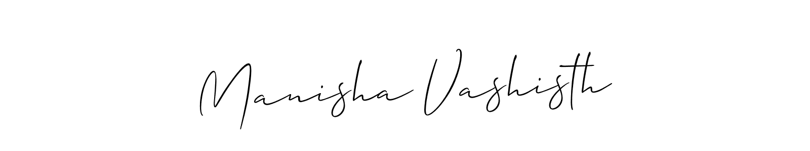 Manisha Vashisth stylish signature style. Best Handwritten Sign (Allison_Script) for my name. Handwritten Signature Collection Ideas for my name Manisha Vashisth. Manisha Vashisth signature style 2 images and pictures png