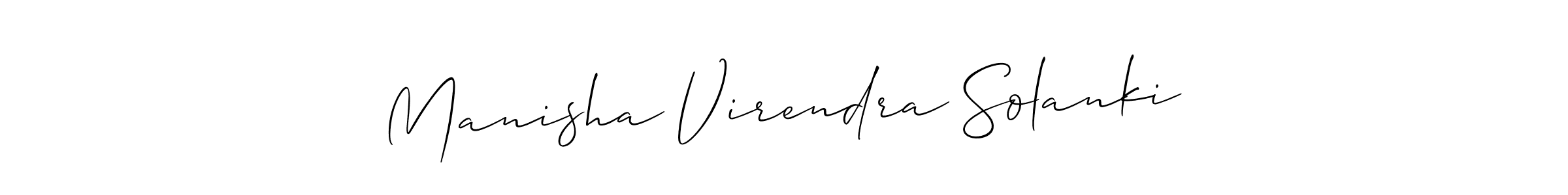 Use a signature maker to create a handwritten signature online. With this signature software, you can design (Allison_Script) your own signature for name Manisha Virendra Solanki. Manisha Virendra Solanki signature style 2 images and pictures png