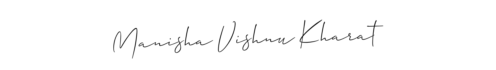 Use a signature maker to create a handwritten signature online. With this signature software, you can design (Allison_Script) your own signature for name Manisha Vishnu Kharat. Manisha Vishnu Kharat signature style 2 images and pictures png